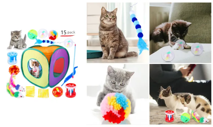 15 Piece Kitten Toys