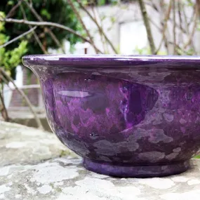 40cm Aegean Bowl Burnt Burgundy Plant Pot