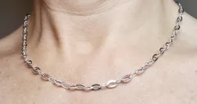 41-46cm Sterling Silver Belcher Chain Necklace