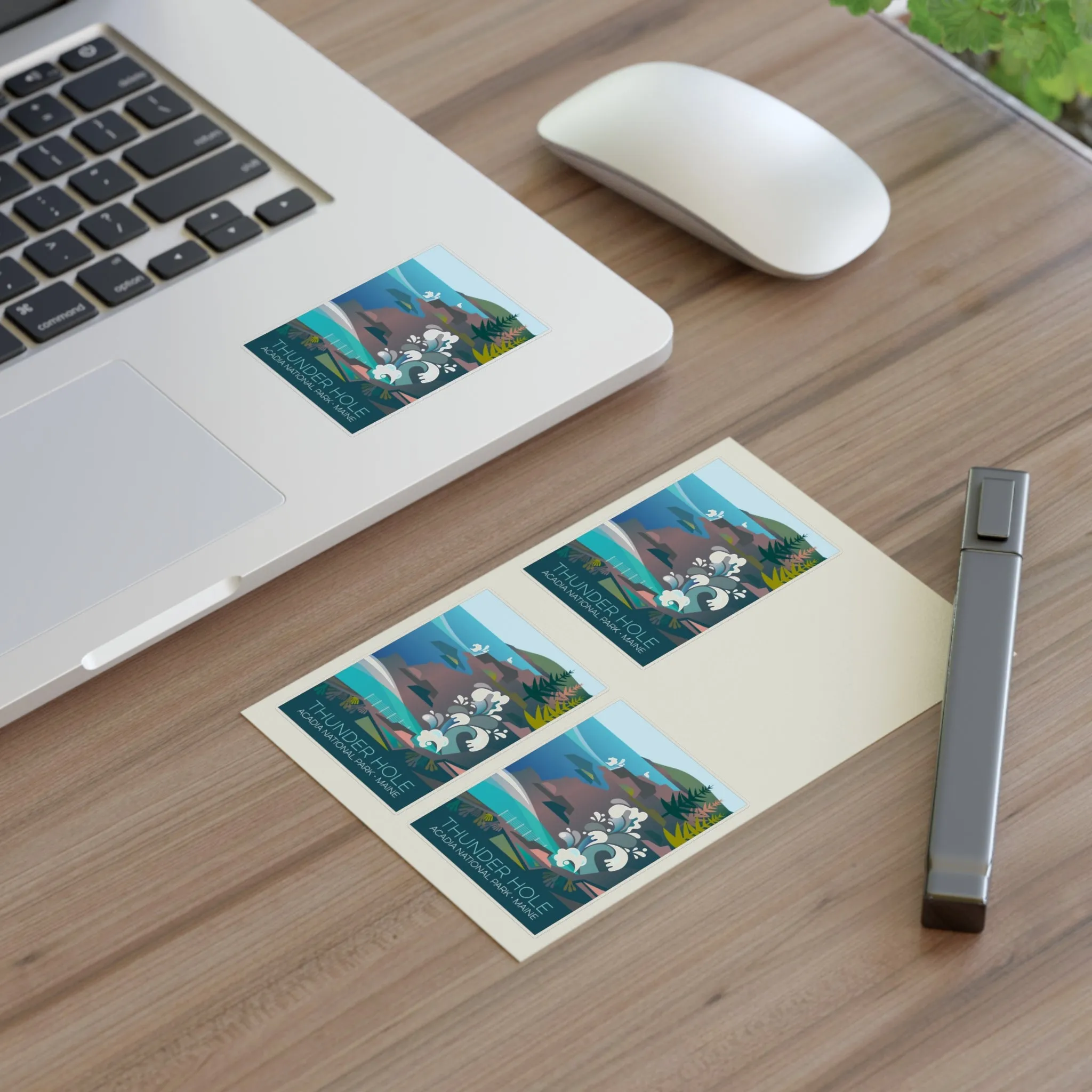 Acadia National Park, Thunder Hole Sticker Sheet