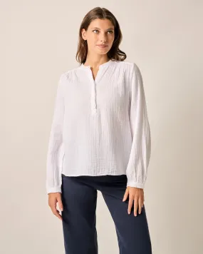 Alana Cotton Blend Woven Popover