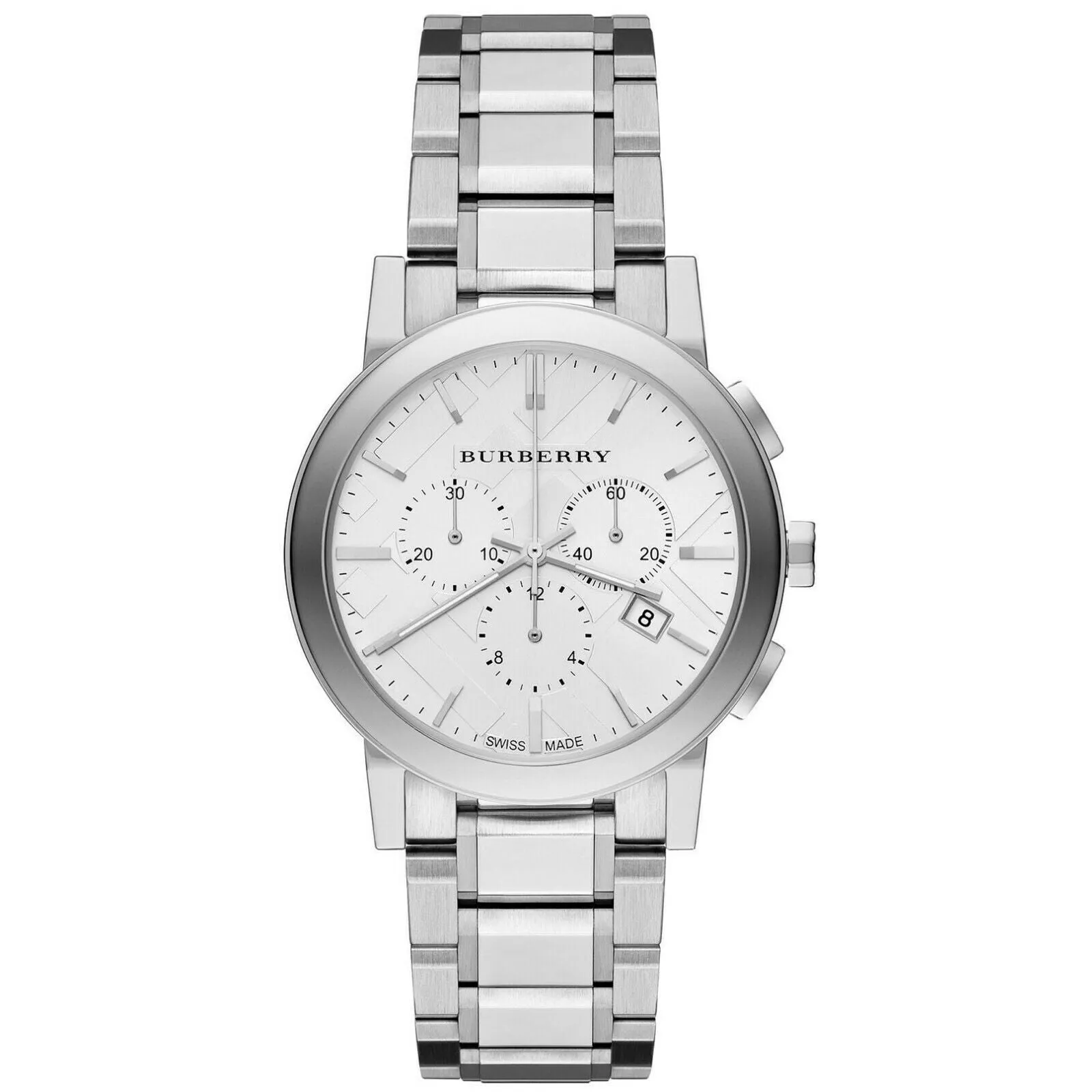 Burberry BU9750 The City Silver Chronograph 38mm Watch