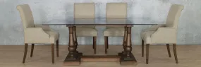 Charlotte Glass Top & Baron 6 Seater Dining Set