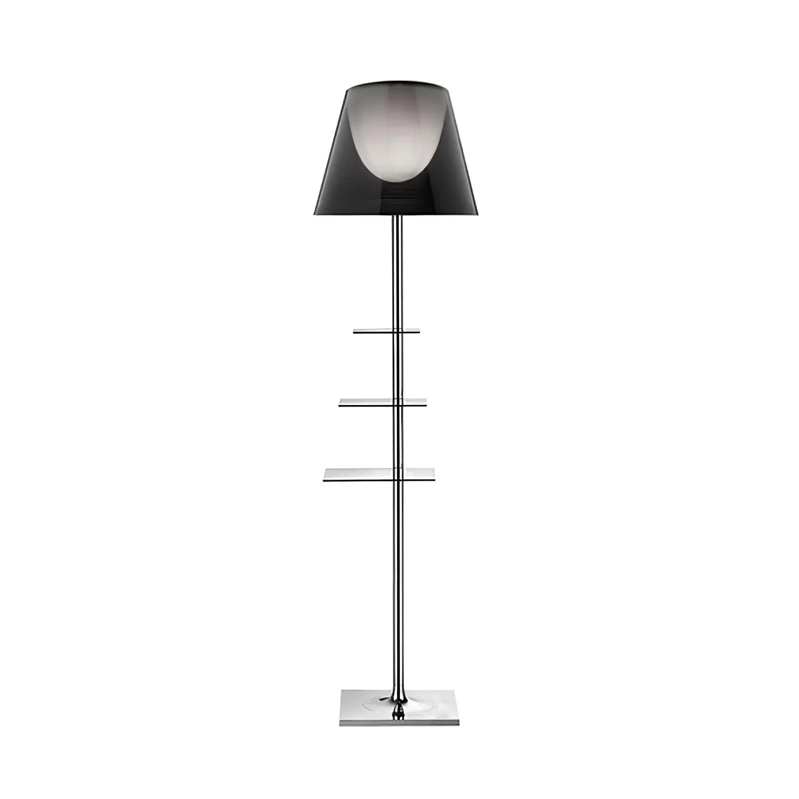 Chrome Prism Side Table Floor Lamp