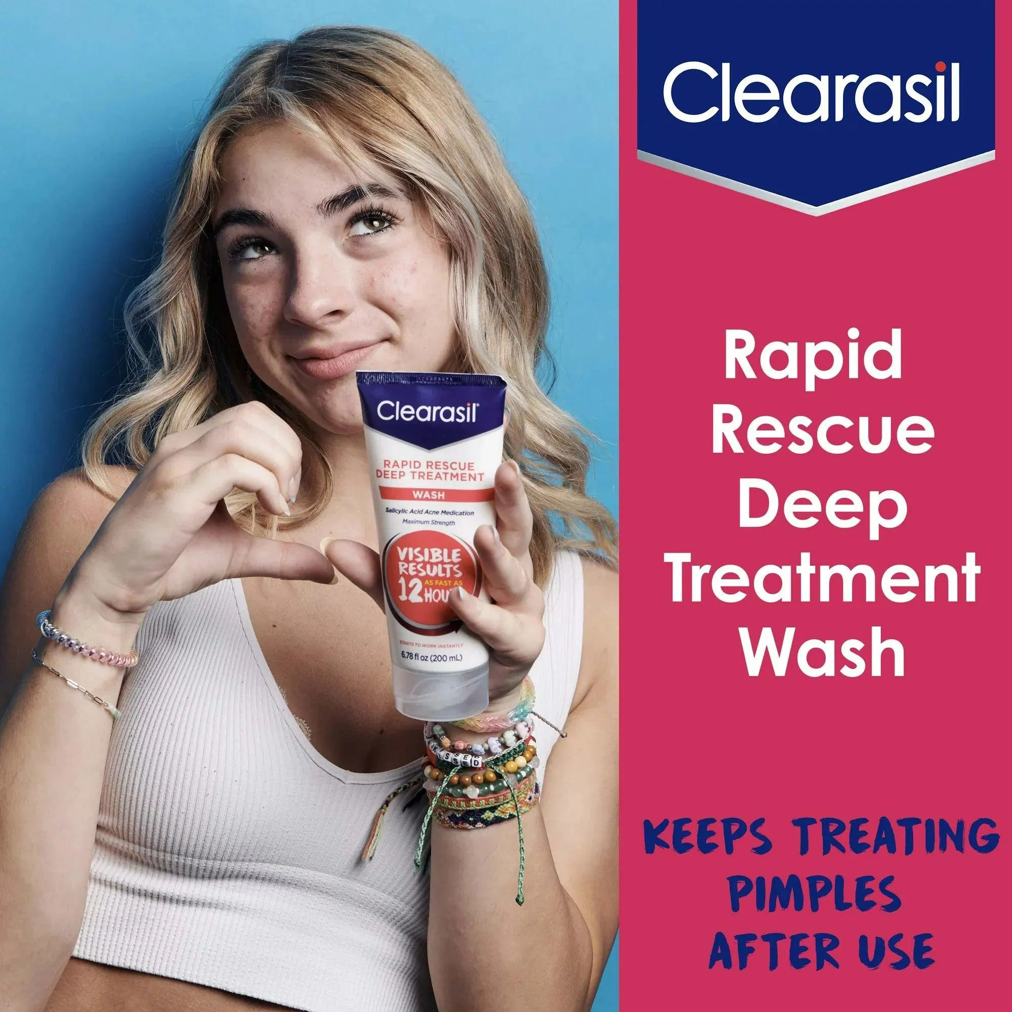 Clearasil Ultra Rapid Action Daily Face Wash Acne Treatment