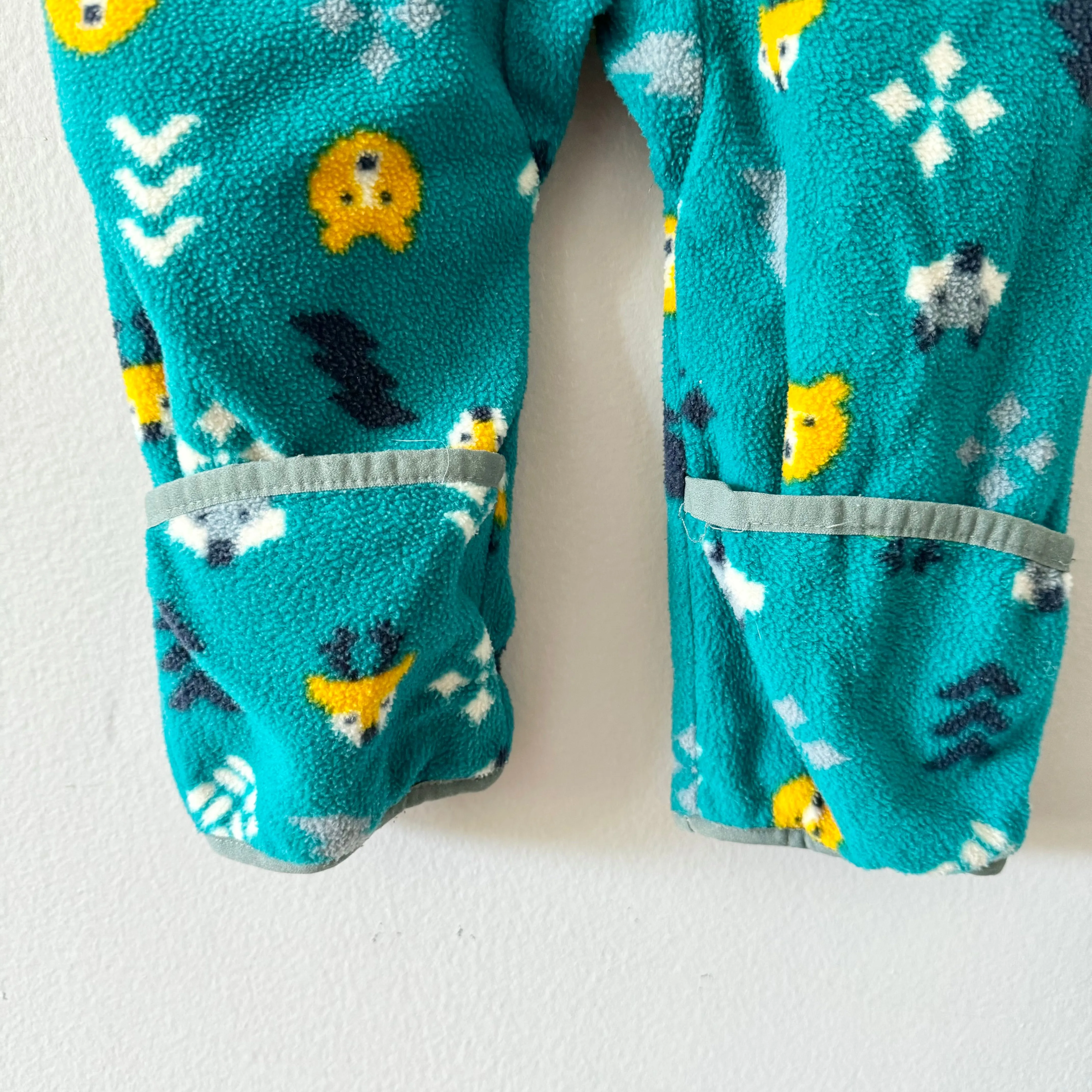 Columbia / Fleece bunting suit - Bear x wolf, green / 12-18M