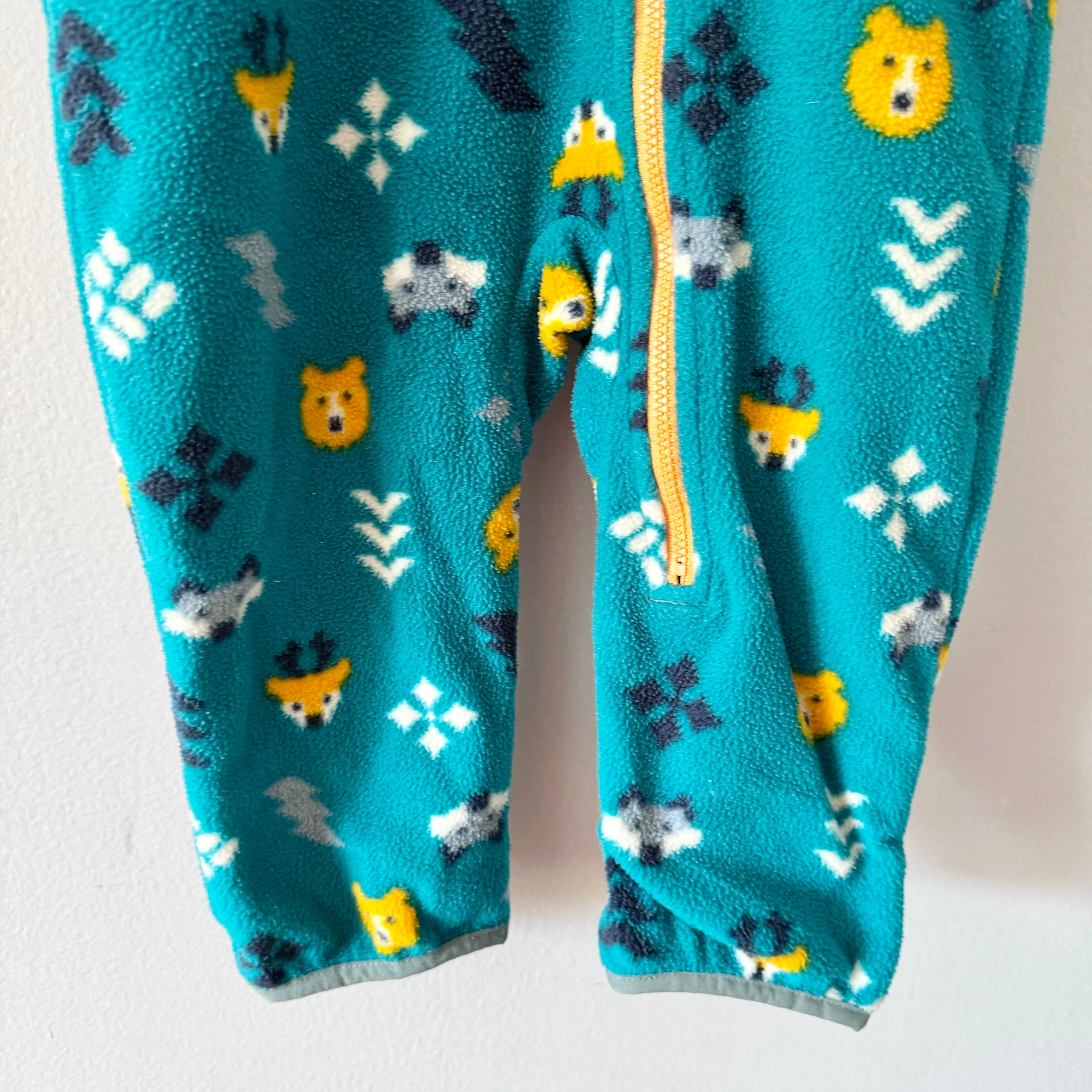 Columbia / Fleece bunting suit - Bear x wolf, green / 12-18M