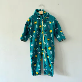 Columbia / Fleece bunting suit - Bear x wolf, green / 12-18M