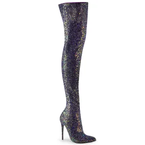 COURTLY-3015 Pleaser Shoes Glittery Thigh High Sexy Boot