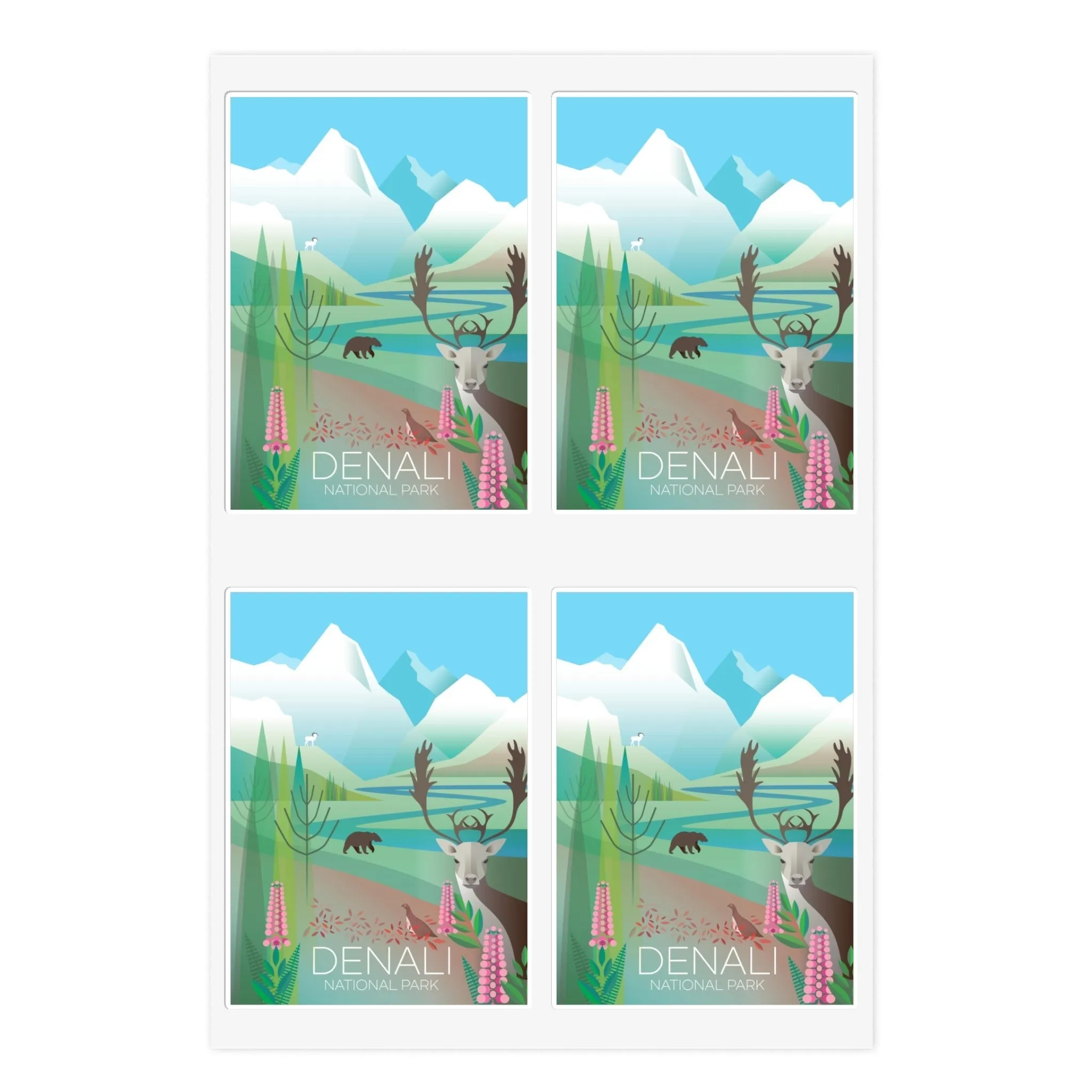 Denali National Park Sticker Sheet