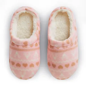 Girls Fair Isle Fleece Clog Slipper