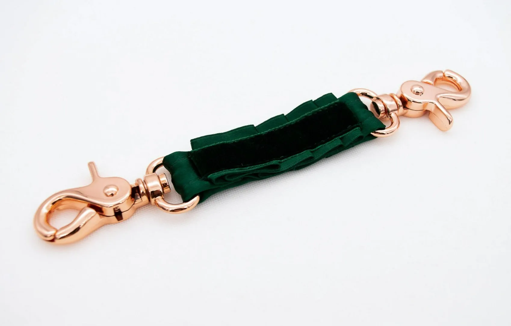 Hunter Green and Velvet Rose Gold Cuff Connector