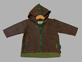 Jacket in wool with Green details