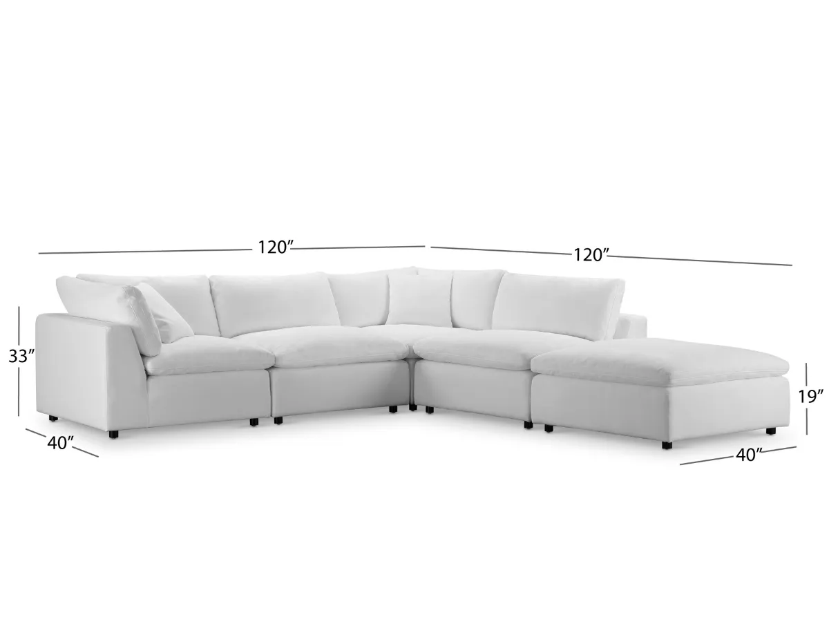 JoJo Fletcher Luxe Feather and Down 5-pc L-Shaped Sectional Set