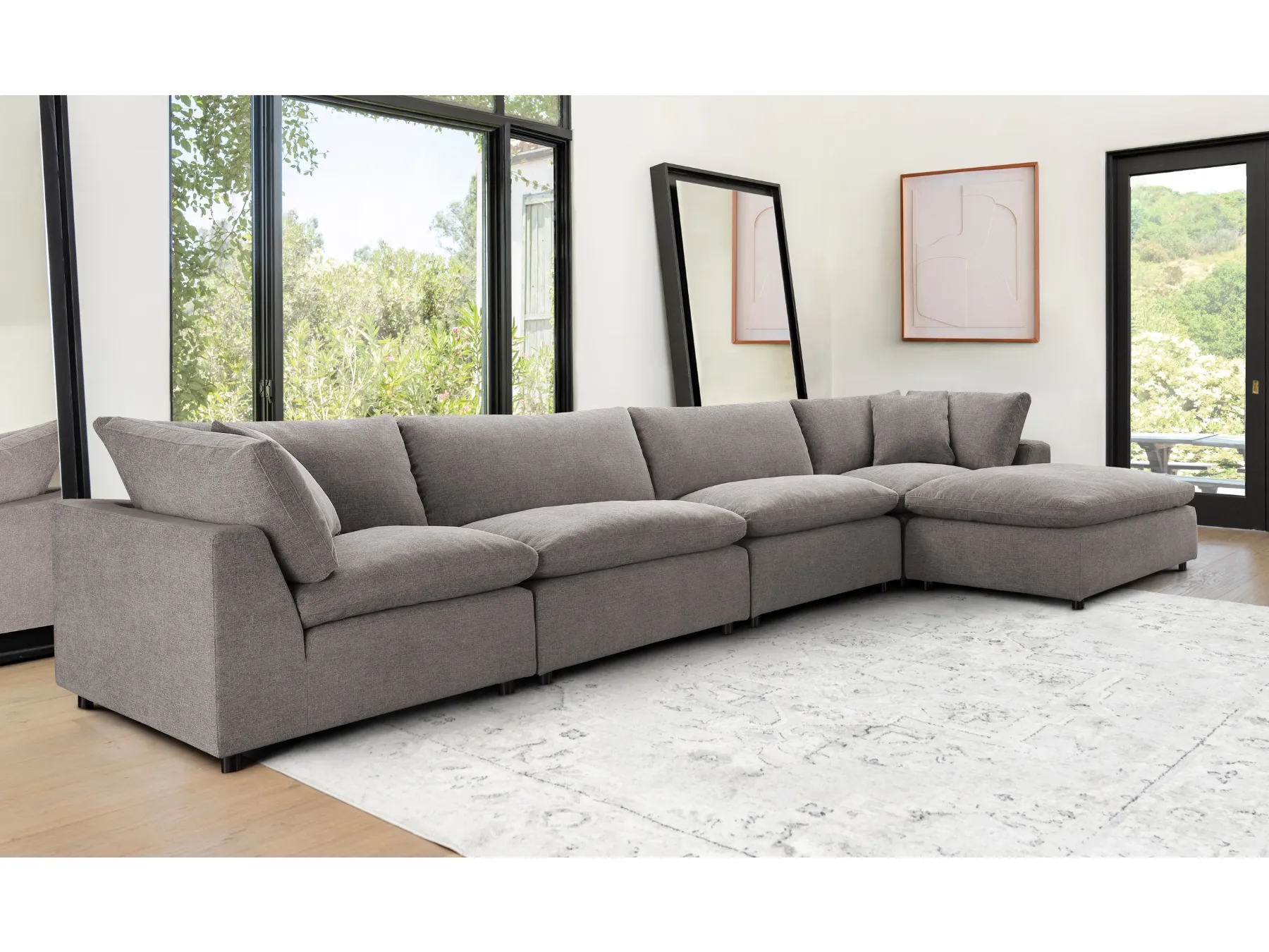 JoJo Fletcher Luxe Feather and Down 5-pc L-Shaped Sectional Set