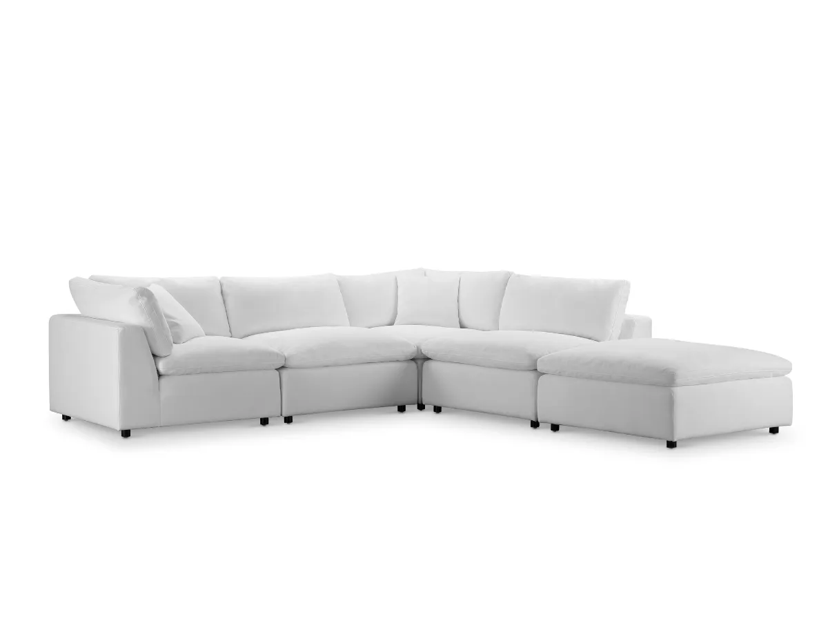 JoJo Fletcher Luxe Feather and Down 5-pc L-Shaped Sectional Set