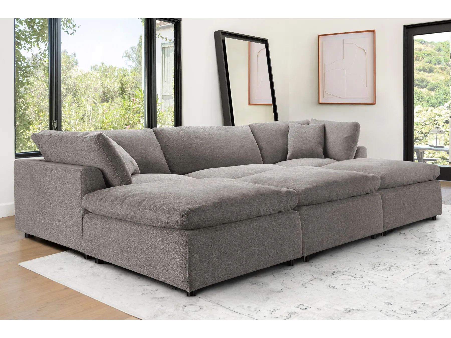 JoJo Fletcher Luxe Feather and Down 6-pc Pit Sectional Set