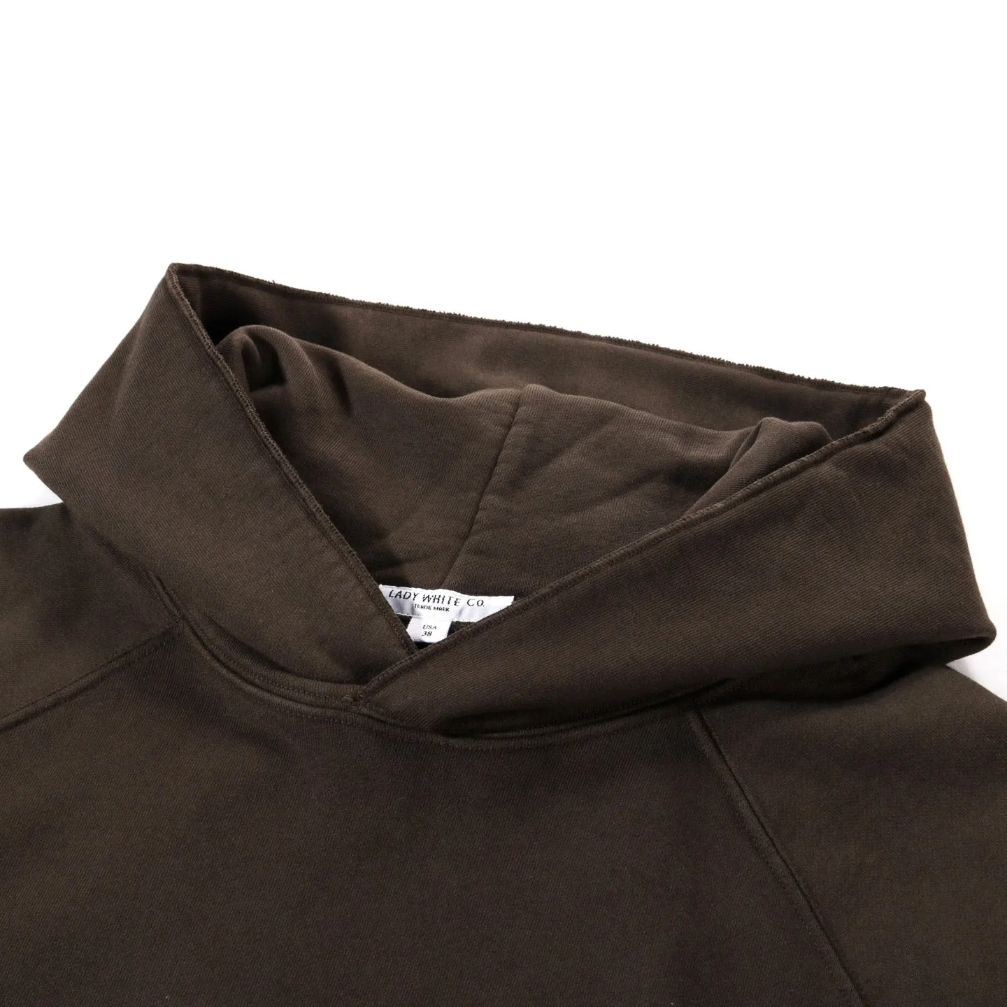 LADY WHITE CO. SUPER WEIGHTED HOODIE BLACK OLIVE