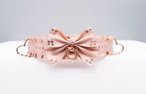 Luxury Rose Gold Heart Kitten Play Collar