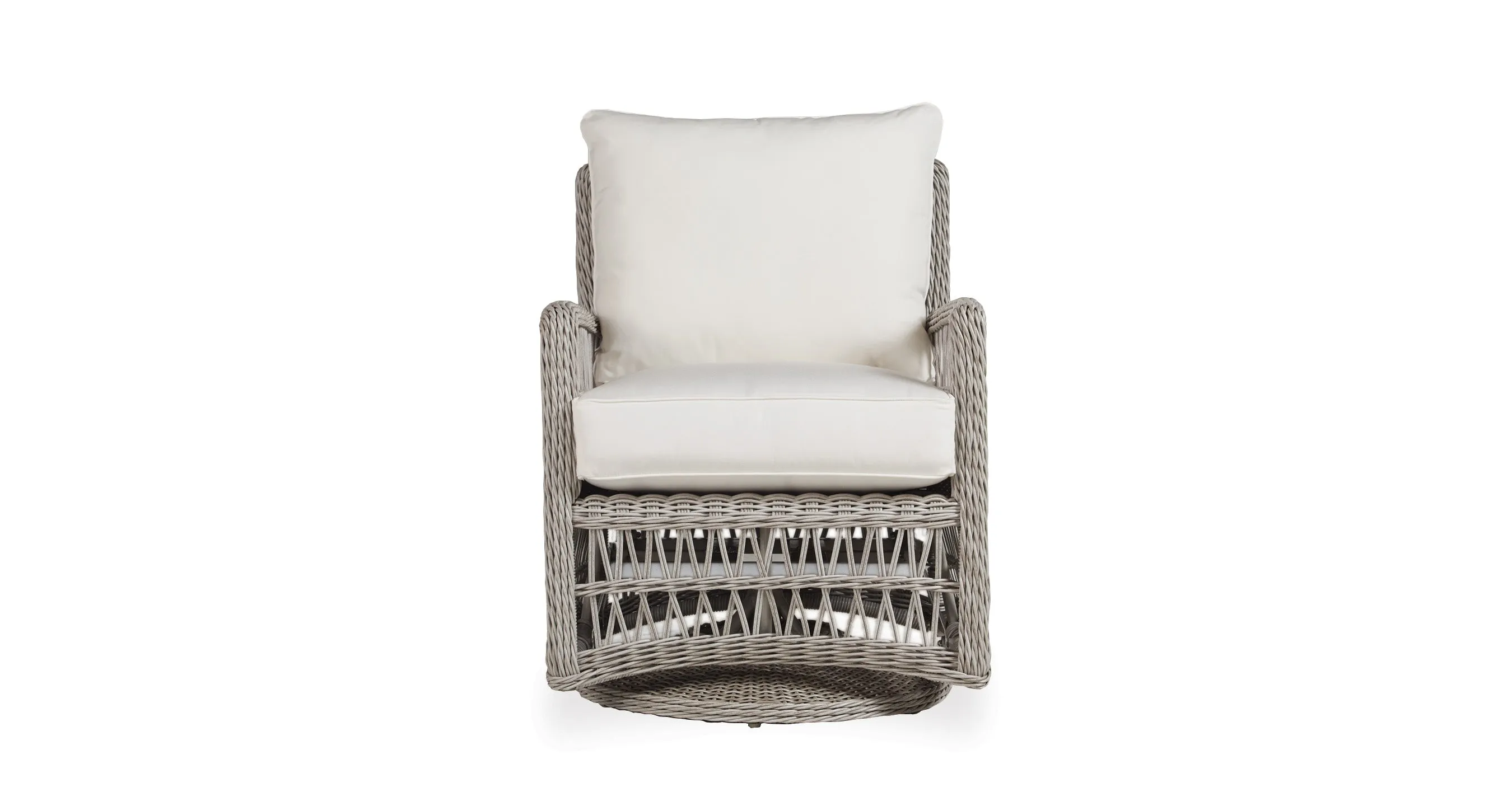 Mackinac Wicker High Back Swivel Rocker