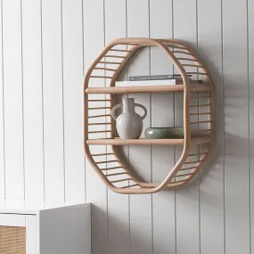 Marvin Rattan Hexagonal Wall Shelf