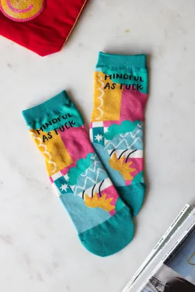 Mindful As Fuck Womens Ankle Socks