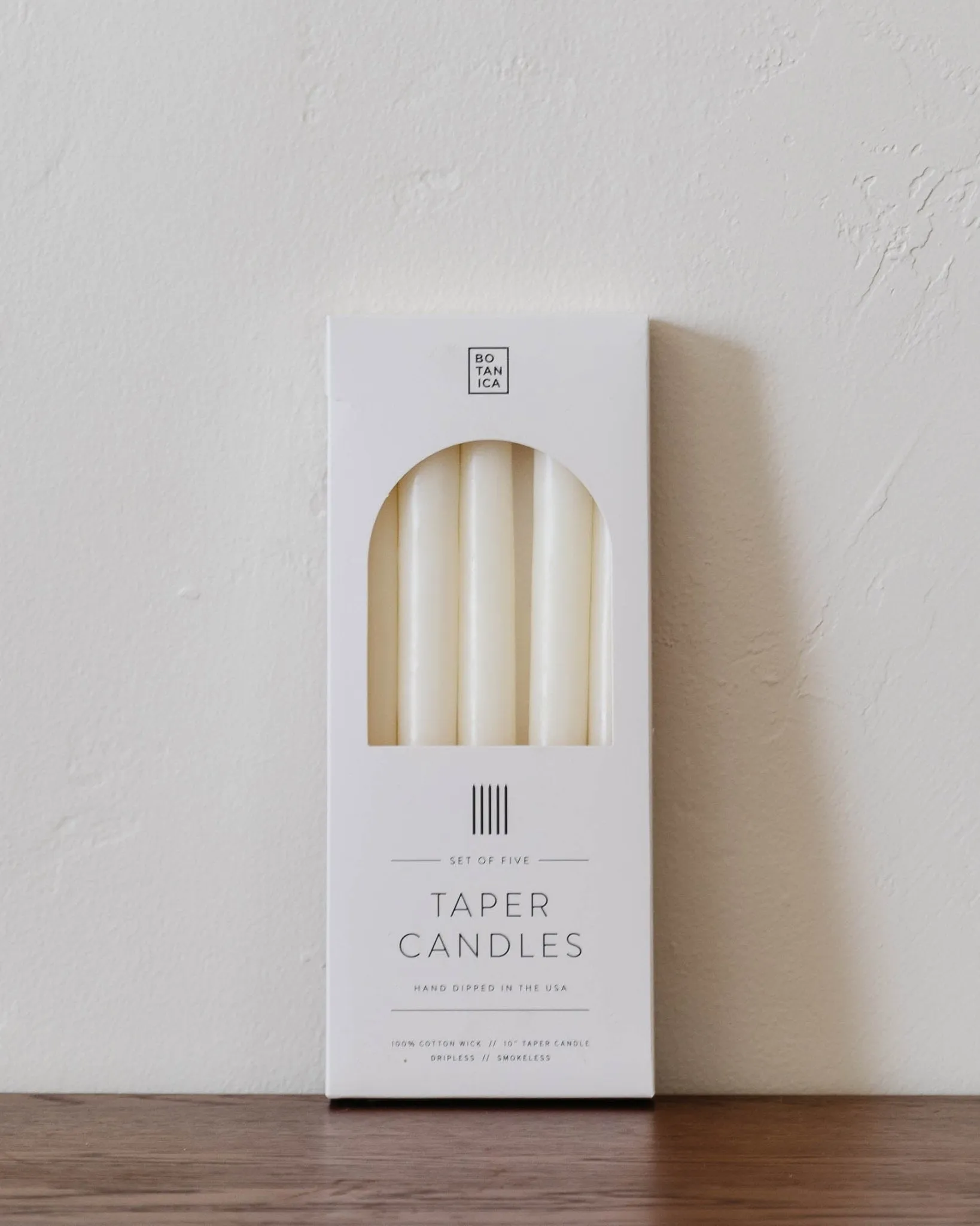 Natural White Taper Candles (Set of 5)