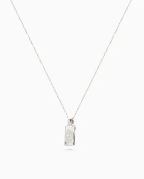 Organic Birthstone Tag Wide | Silver