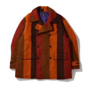 Pea Coat - Shaggy Multi Stripe