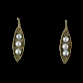 Pea Pod Earrings - Petite Post