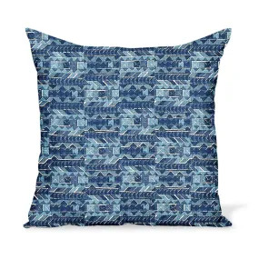 Peter Dunham Textiles Zaya in Blue/Blue Pillow