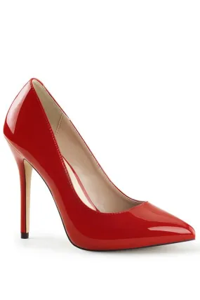 Pleaser Amuse 5" Red Hidden Platform Classic Pump