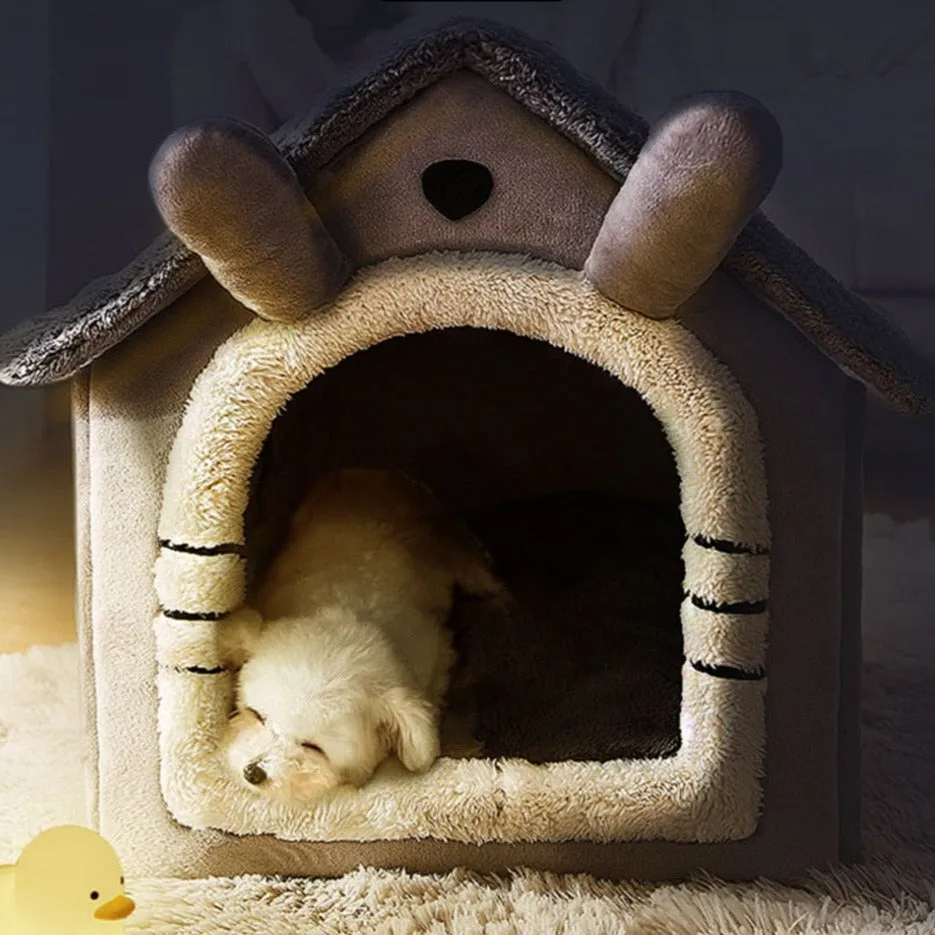 Soft Plush Cat & Dog House Kennel