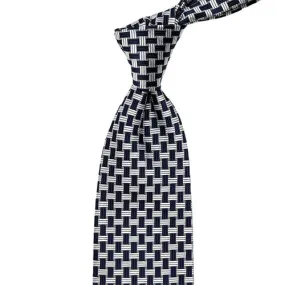 Sovereign Grade Navy Basket Weave Silk Tie