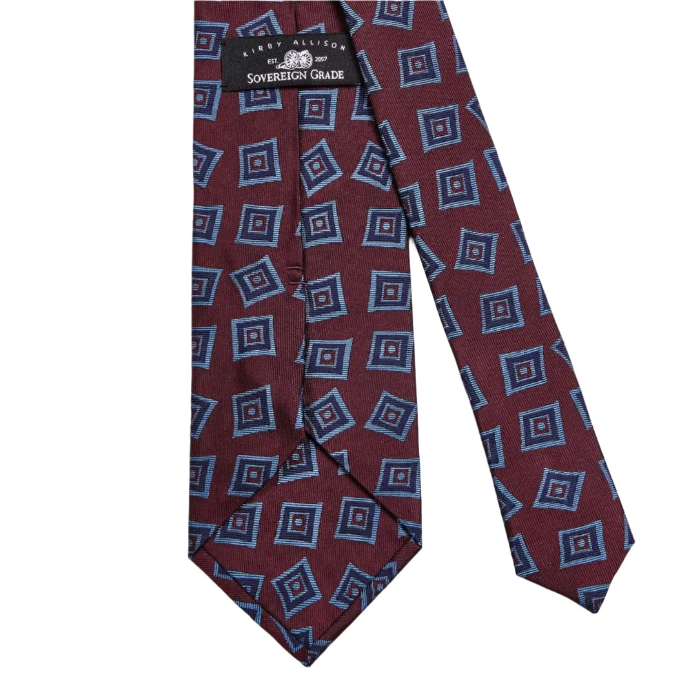 Sovereign Grade Oxblood Art Deco Jacquard Tie, 150 cm