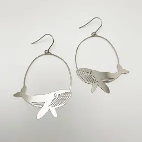 Whale Earrings / SIlver