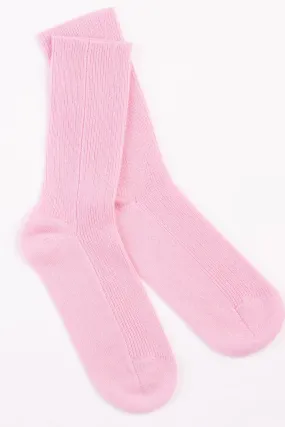 Women's Cashmere Socks - Pale Pink