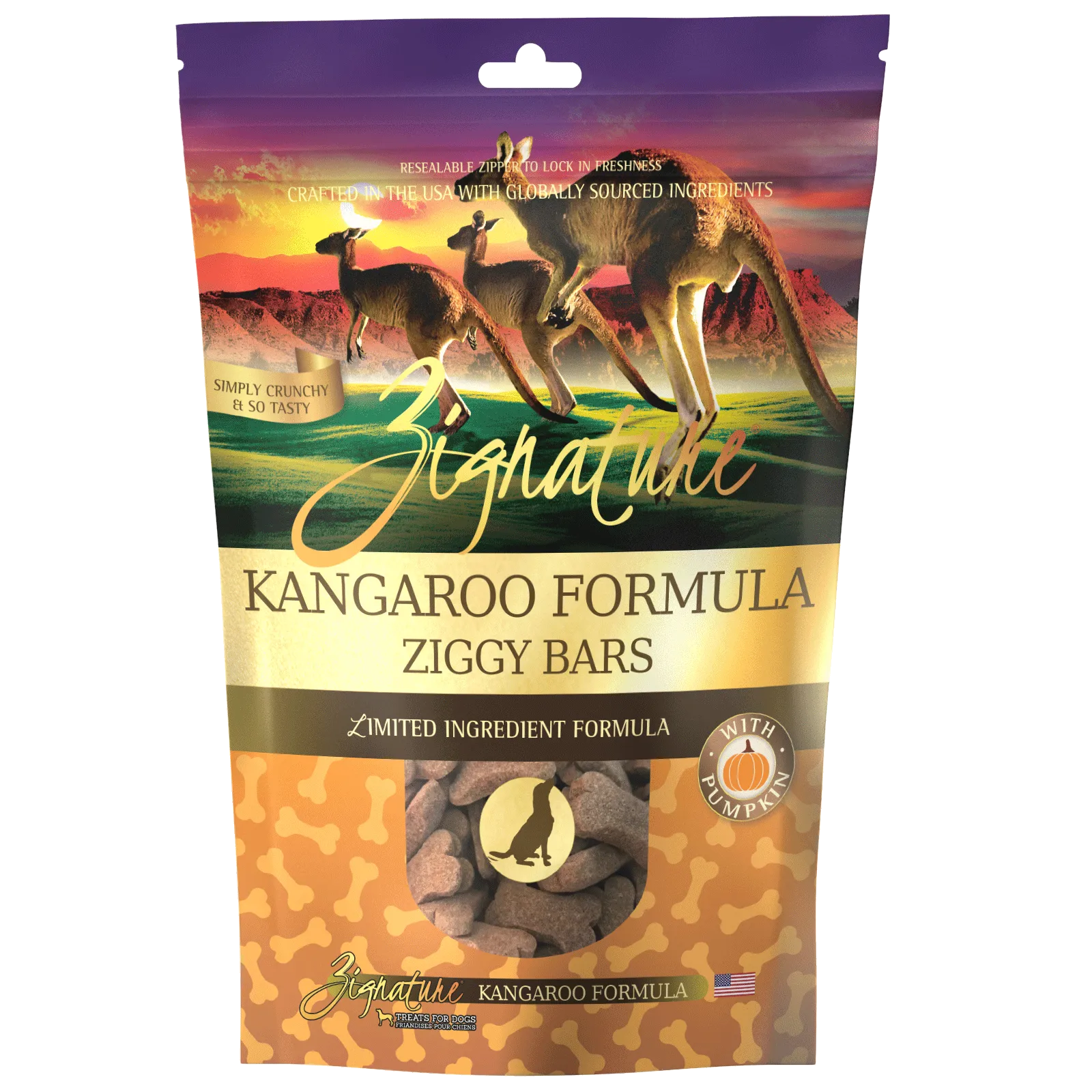 Zignature Kangaroo Biscuit Treat For Dog, 12oz